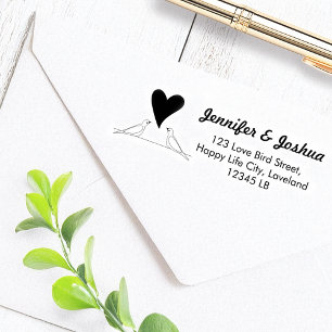 Tampon Auto-encreur Timbres Adresse de Retour pour les Amoureux et Cou