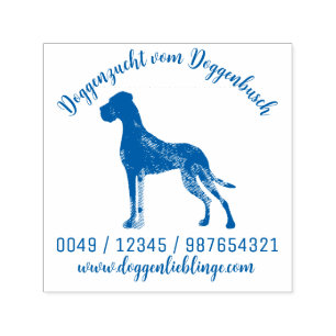 Tampon Auto-encreur Timbres de Chenil Artistic Great Dane
