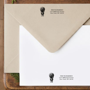 Tampon Auto-encreur Timbres de retour d'adresse avec urne à topiaire g
