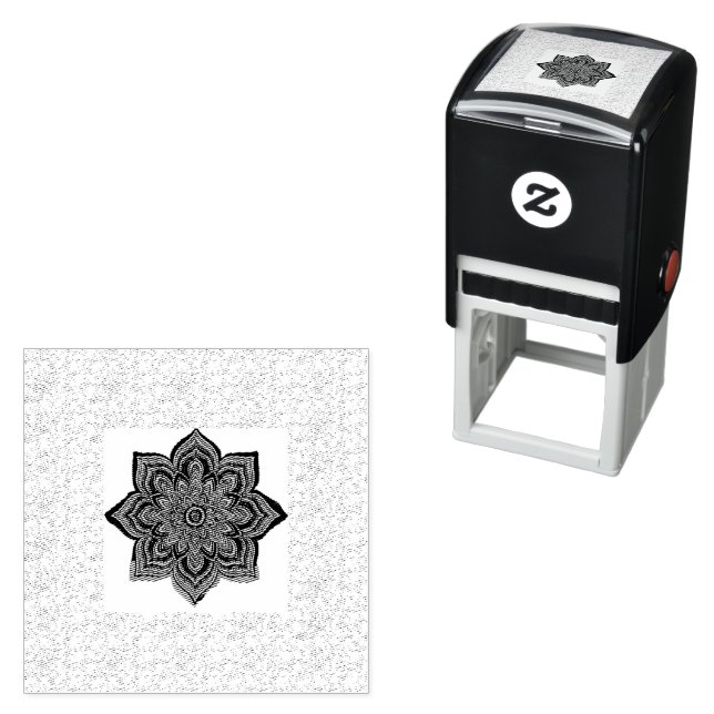 Tampon Auto-encreur Timbres de sceau rond | Adresse de retour et canar (En situation)