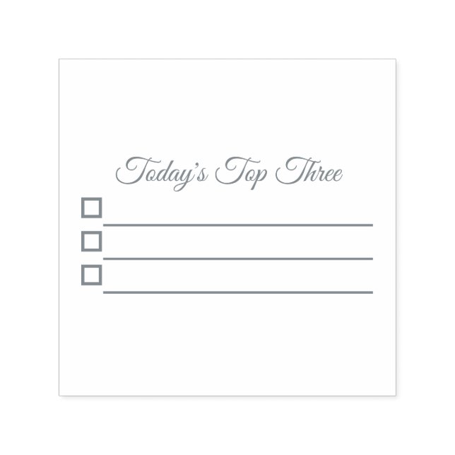 Tampon auto-encreur Top Three pour planner ou jour (Design)