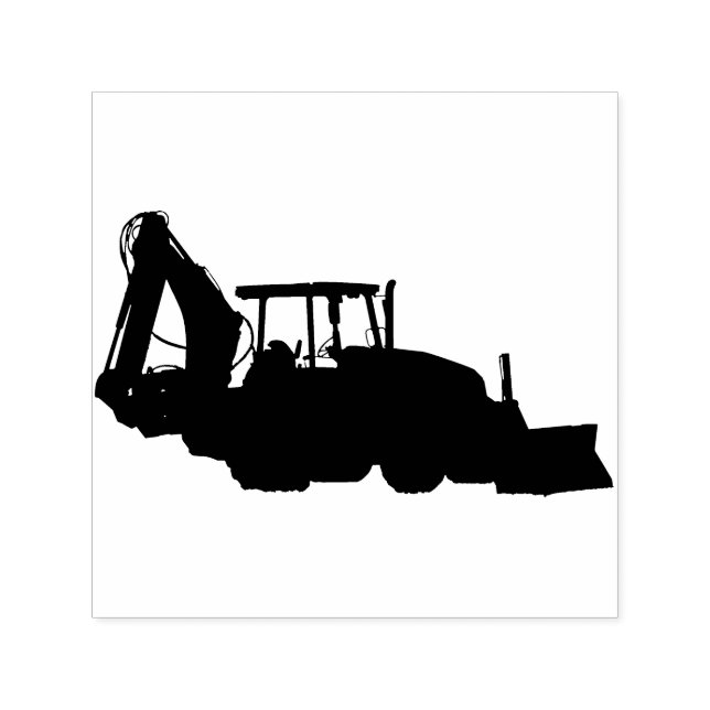 Tampon Auto-encreur tracteur de construction (Design)