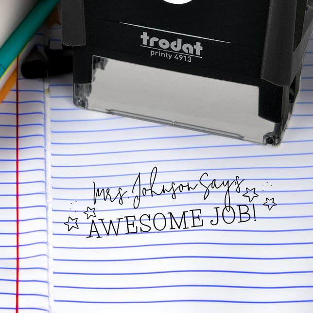 Tampon Auto-encreur Travail génial Professeur (Teacher Awesome Job Self-inking Stamp)