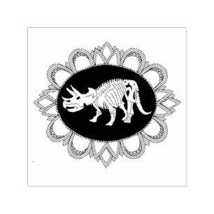 Tampon Auto-encreur Tricératops Fossile Cameo