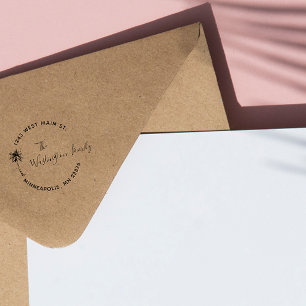 Tampon Auto-encreur Tropical Palm Trees Adresse de retour personnalisé