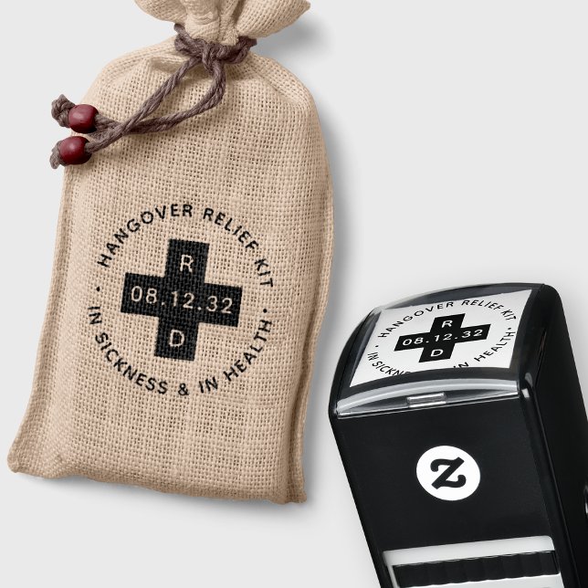 Tampon Auto-encreur Trousse de secours pour Mariage personnalisé (Créateur téléchargé)