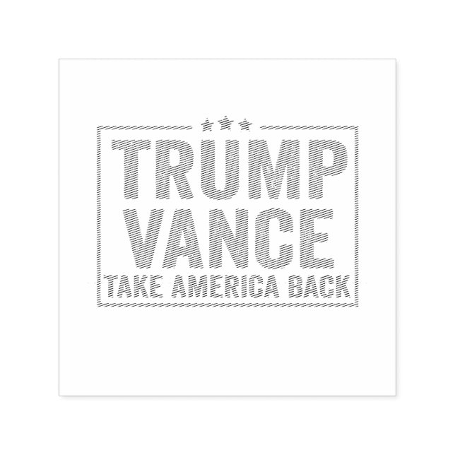 Tampon Auto-encreur Trump Vance Take America Back Election Vote USA (Design)