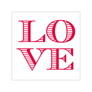 Tampon Auto-encreur TYPOGRAPHIE en bloc 2x2 lignes LOVE