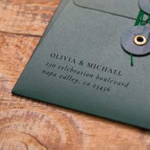 Tampon Auto-encreur Typographie en gras Texte personnalisé Adresse de 