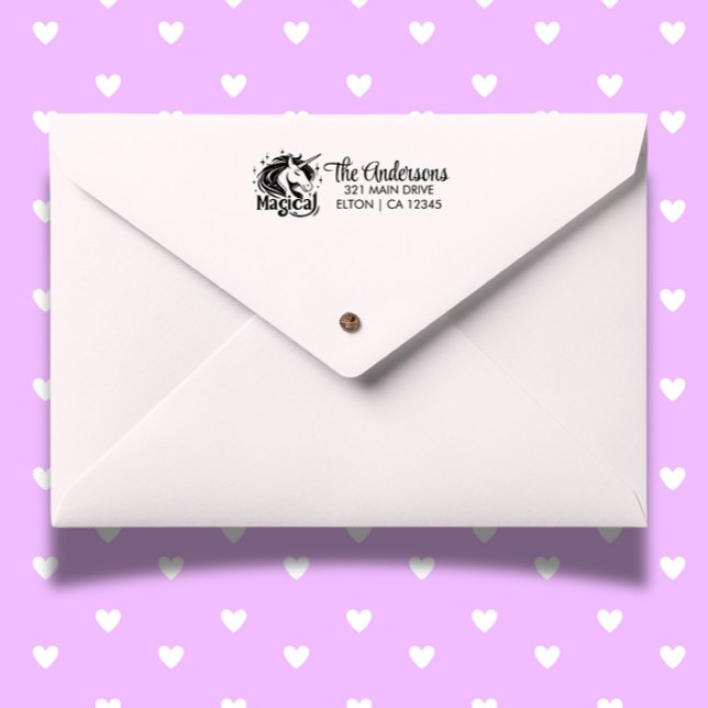 Tampon Auto-encreur Unicornes et anniversaire (perfect for adding a whimsical touch to cards, gifts, and invitations!)