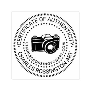 Tampon Auto-encreur URL du nom du « Certificat d'authenticité » de l'a