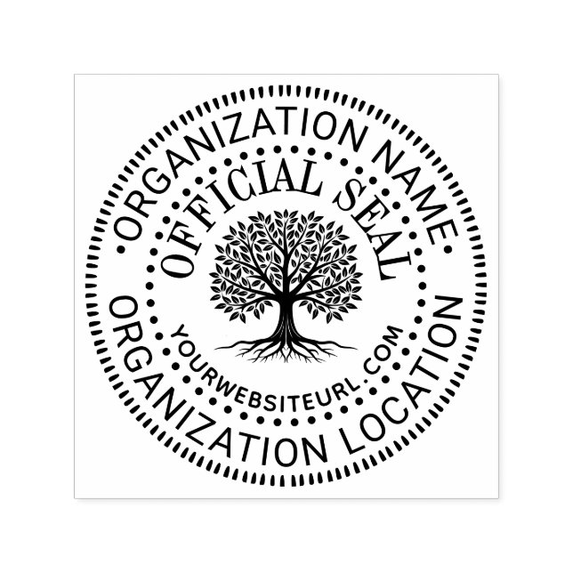 Tampon Auto-encreur URL Loc du nom officiel du sceau officiel génériqu (Design)