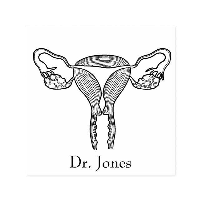 Tampon Auto-encreur Uterus, Organs Humains Auto-Encre Timbre En Caoutc (Design)