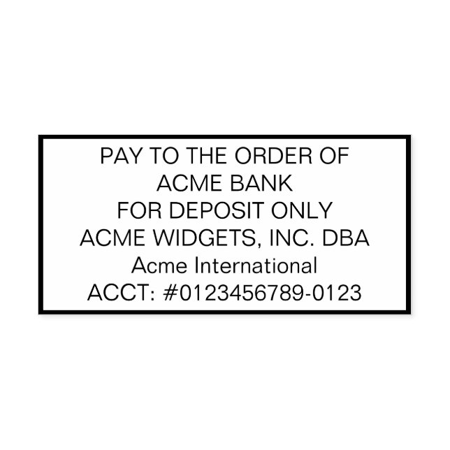 Tampon Auto-encreur Vérification du dépôt uniquement (Design)