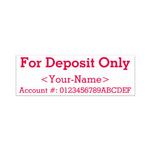 Tampon Auto-encreur Vérifier l'endossement restrictif Timbre en caoutc