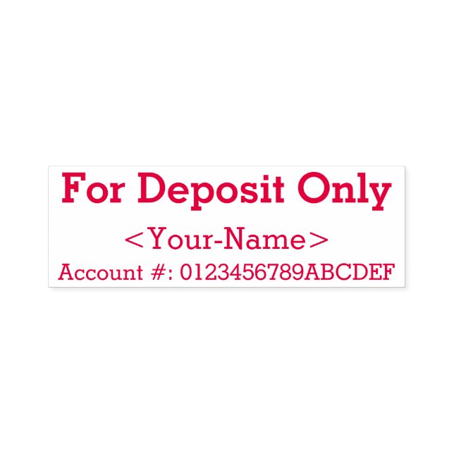 Tampon Auto-encreur Vérifier l'endossement restrictif Timbre en caoutc (Design)