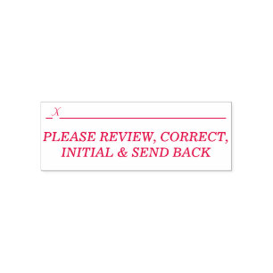 TAMPON AUTO-ENCREUR "VEUILLEZ CONSULTER, CORRECTER, INITIAL ET ENVOYER