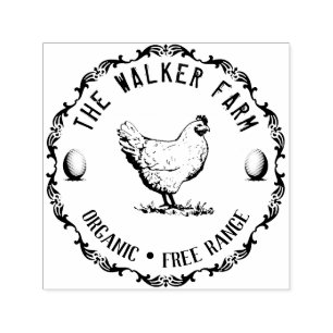 Tampon Auto-encreur Vintage Classique Personalized Egg Self-inking S