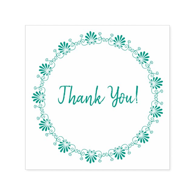 Tampon Auto-encreur Vintage Fancy Flourd Merci frontalier (Design)