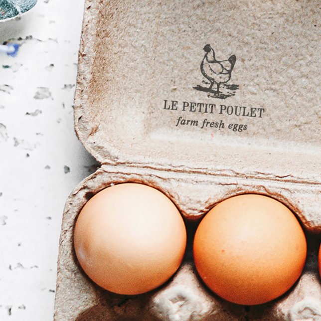 Tampon Auto-encreur Vintage Hen | Campagne (Créateur téléchargé)