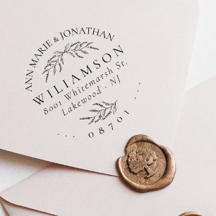 Tampon Auto-encreur Vintage Lavender Custom Wedding Adresse de retour