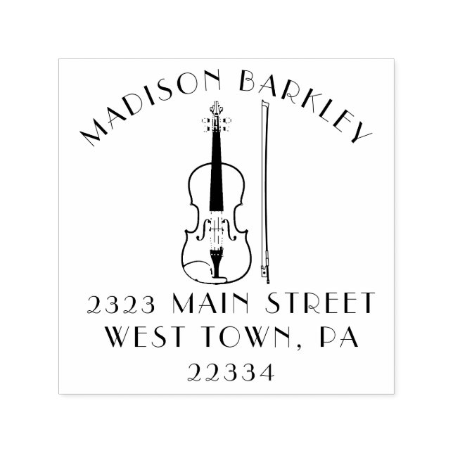 Tampon Auto-encreur Viola Violon Musique Enseignant Musicien (Design)