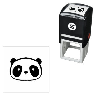 Tampon Auto-encreur Visage de dessin du géant Chubby Panda