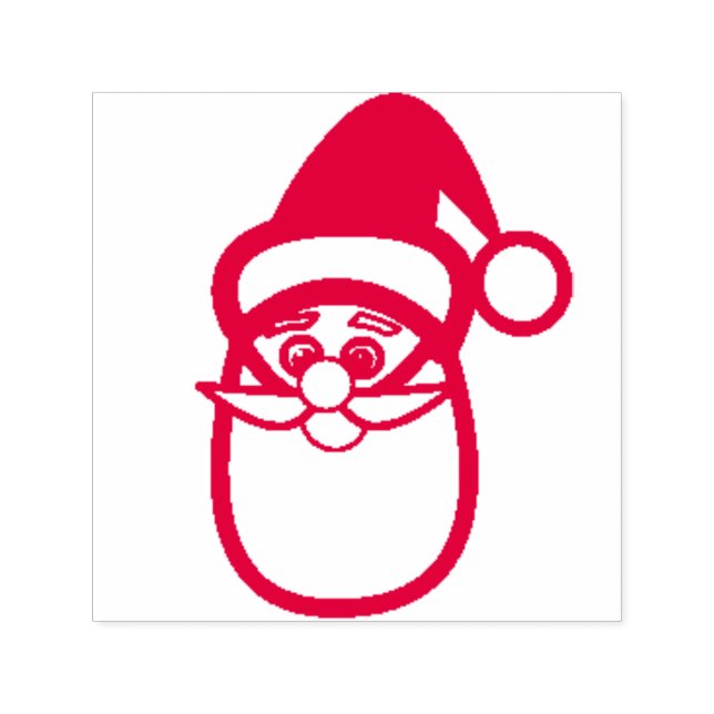 Tampon Auto-encreur Visage de Père Noël  (Design)