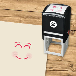 Tampon Auto-encreur Visage Souriant aux Yeux Souriants
