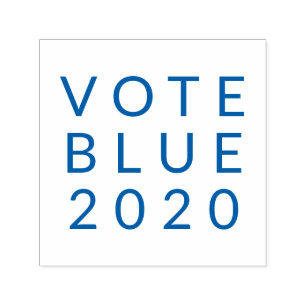Tampon Auto-encreur Vote Blue 2020 pour Biden Harris Simple Minimal