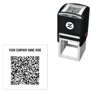 Tampon Auto-encreur Votre code QR et votre timbre d'auto-connexion tex