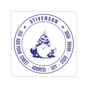 Tampon Auto-encreur Votre propre adresse de retour Image personnalisée