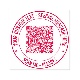 Tampon Auto-encreur Votre QR Code Scan Info (Infos d'analyse de code Q