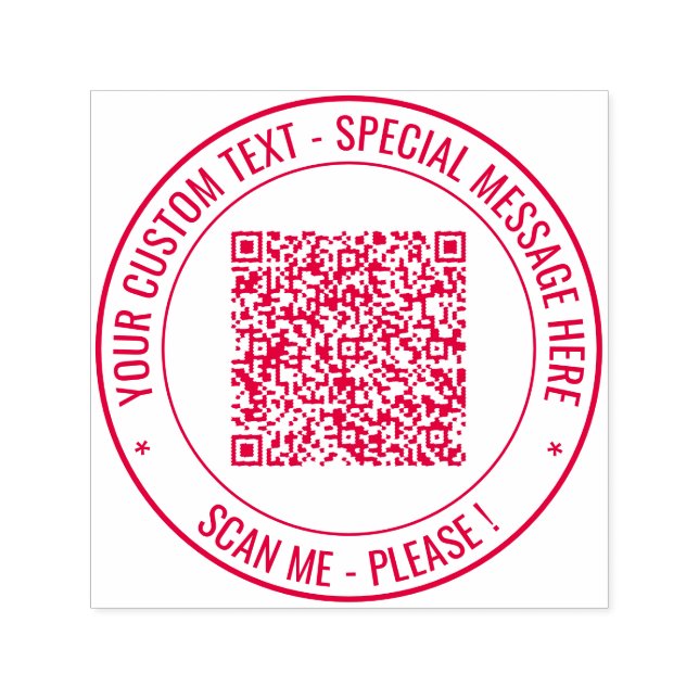 Tampon Auto-encreur Votre QR Code Scan Info (Infos d'analyse de code Q (Design)