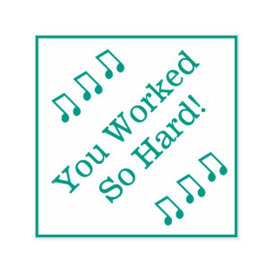 Tampon Auto-encreur "Vous Avez Travaillé Si Dur !" Félicitations Timbr