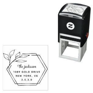 Tampon Auto-encreur weddin Couple Names Simple Typographie Mariage