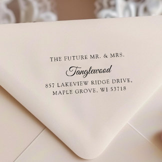 Tampon Auto-encreur [Wedding Stamp] The Future Mr & Mrs Address Label