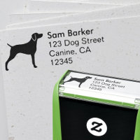 Weimaraner Chien race Silhouette Adresse de retour