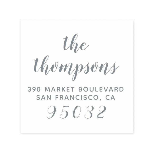 Tampon Auto-encreur Whimy Nom de famille Adresse de retour personnalis (Design)