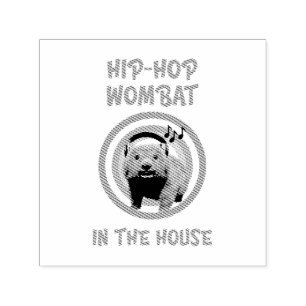 Tampon Auto-encreur Wombat Hip-hop Drôle dans la Maison