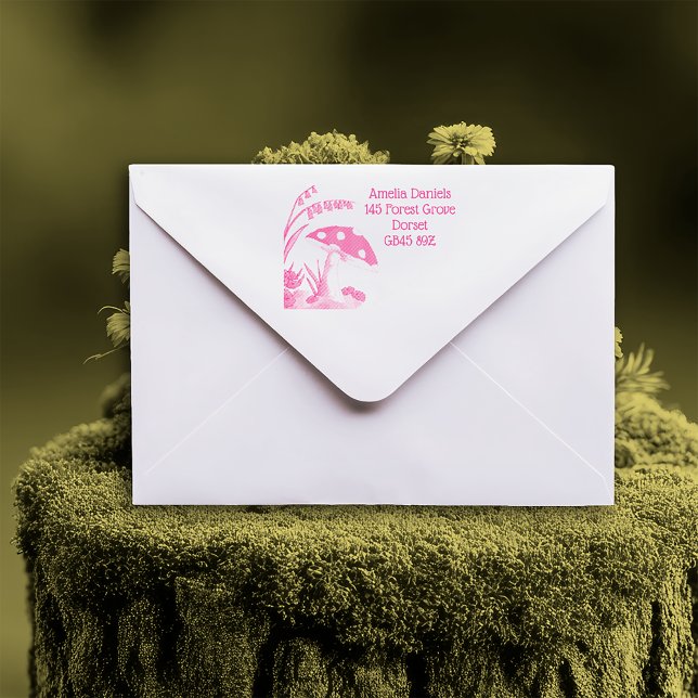 Tampon Auto-encreur Woodland Toadstool Adresse (Créateur téléchargé)