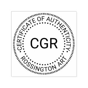 Tampon Auto-encreur Z 3 Initial, Nom "Certificat d'authenticité"