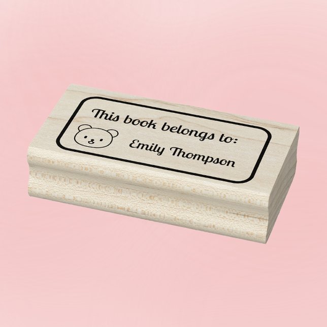 Tampon 'Ce livre appartient à' Ourson Mignon (Créateur téléchargé)