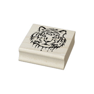 tampon d'art de visage de tigre  