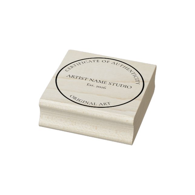Tampon de certificat d'authenticité d'atelier d'ar (Tampon)