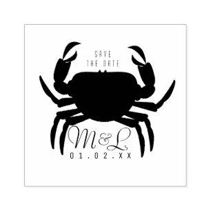 Tampon de design pour sauver la date Crabs moderne