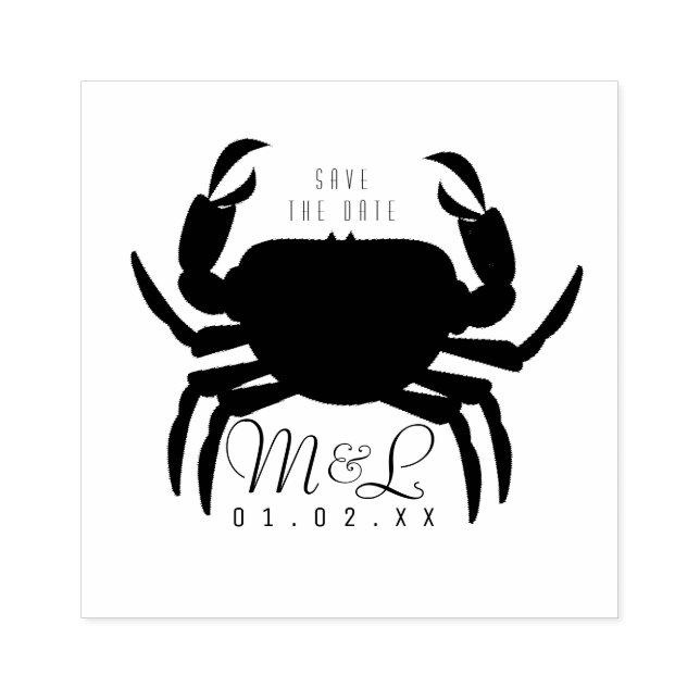 Tampon de design pour sauver la date Crabs moderne (Impression)