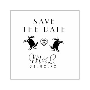 Tampon de design pour sauver la date de crabs mode