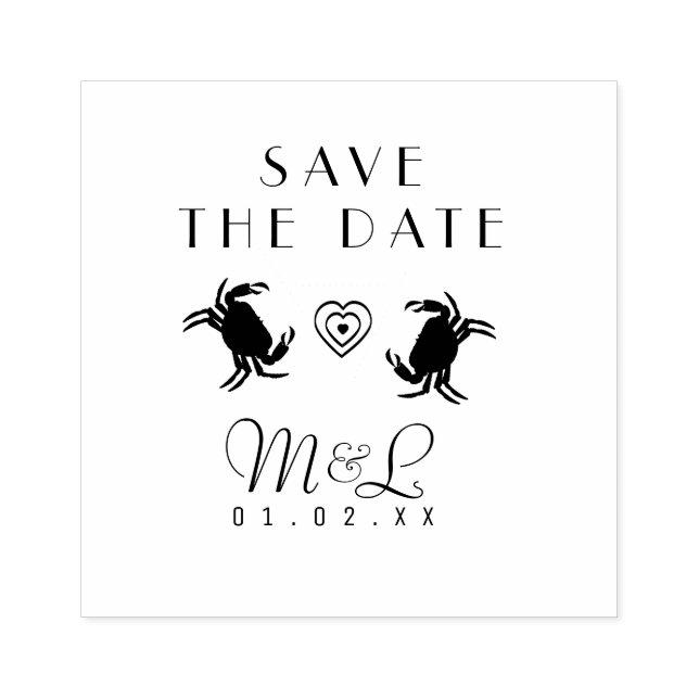 Tampon de design pour sauver la date de crabs mode (Impression)