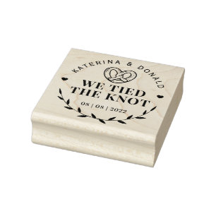 Tampon de mariage rustique blanc vintage noeud